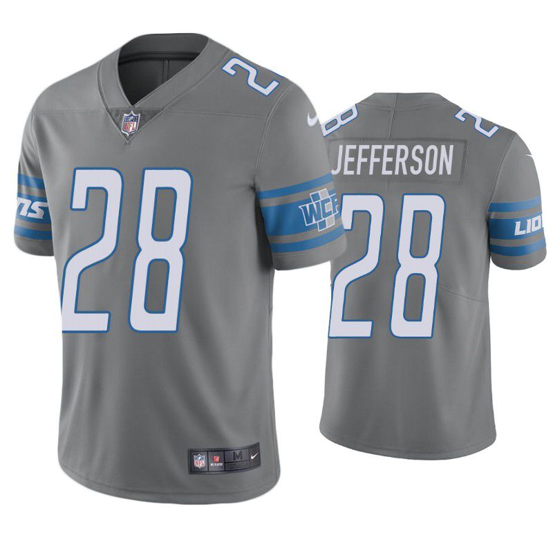 Men Detroit Lions 28 Jermar Jefferson Nike Gary Game NFL Jersey